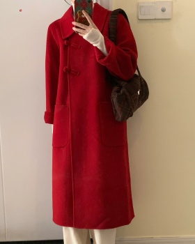 Christmas winter woolen coat woolen overcoat for women