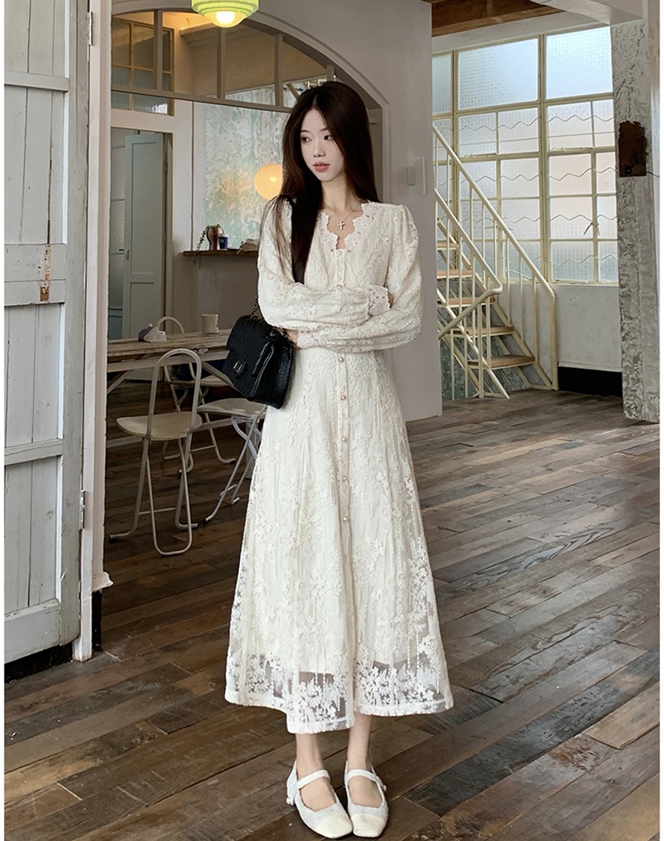 Slim bottoming tender dress spring lady long dress