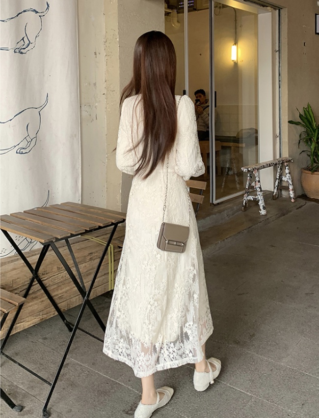 Slim bottoming tender dress spring lady long dress