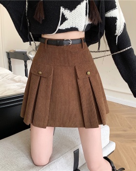 Corduroy short autumn and winter skirt