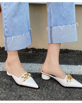 Spring wears outside pointed slippers for women