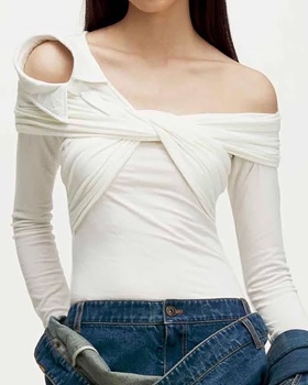 Strapless niche shirt temperament tops for women