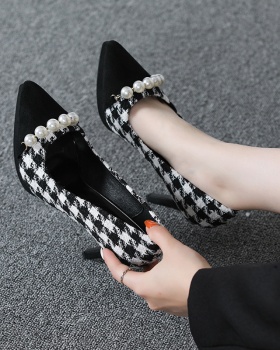 Temperament chanelstyle shoes pointed footware for women