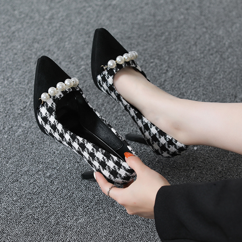 Temperament chanelstyle shoes pointed footware for women