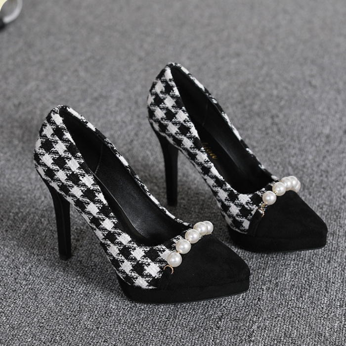 Temperament chanelstyle shoes pointed footware for women