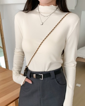 Slim bottoming shirt high collar tops for women