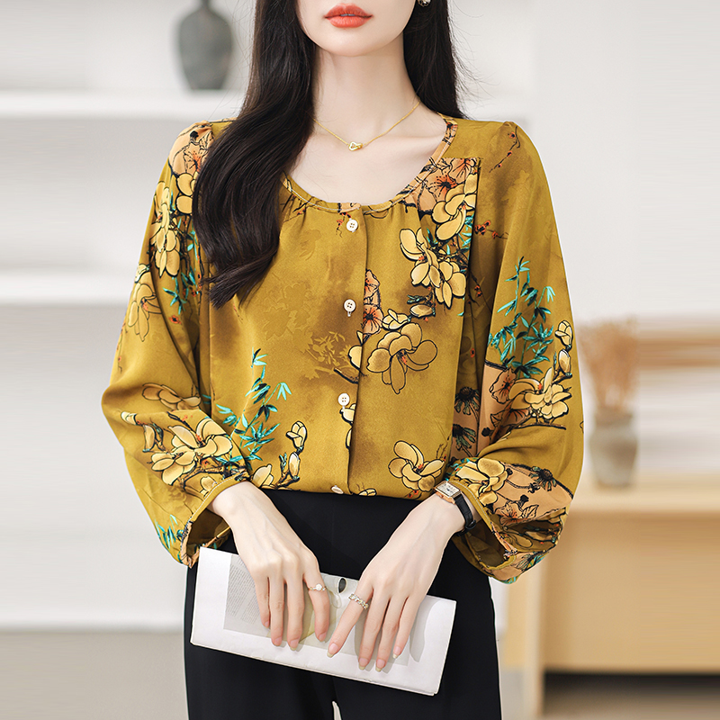 Show young chiffon shirt large yard shirt for women