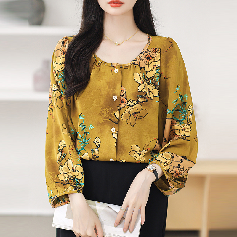 Show young chiffon shirt large yard shirt for women