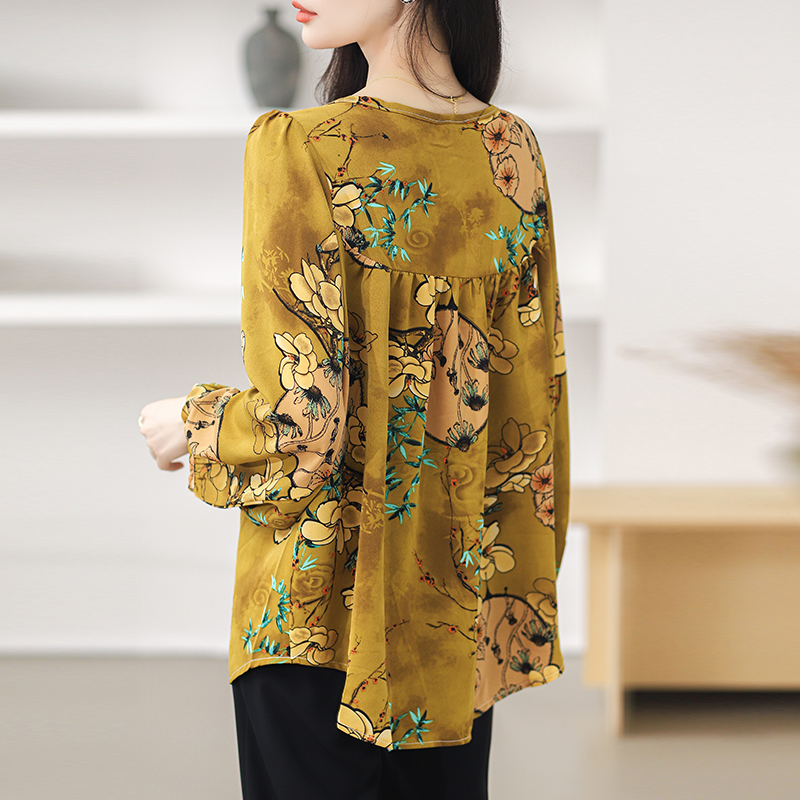 Show young chiffon shirt large yard shirt for women