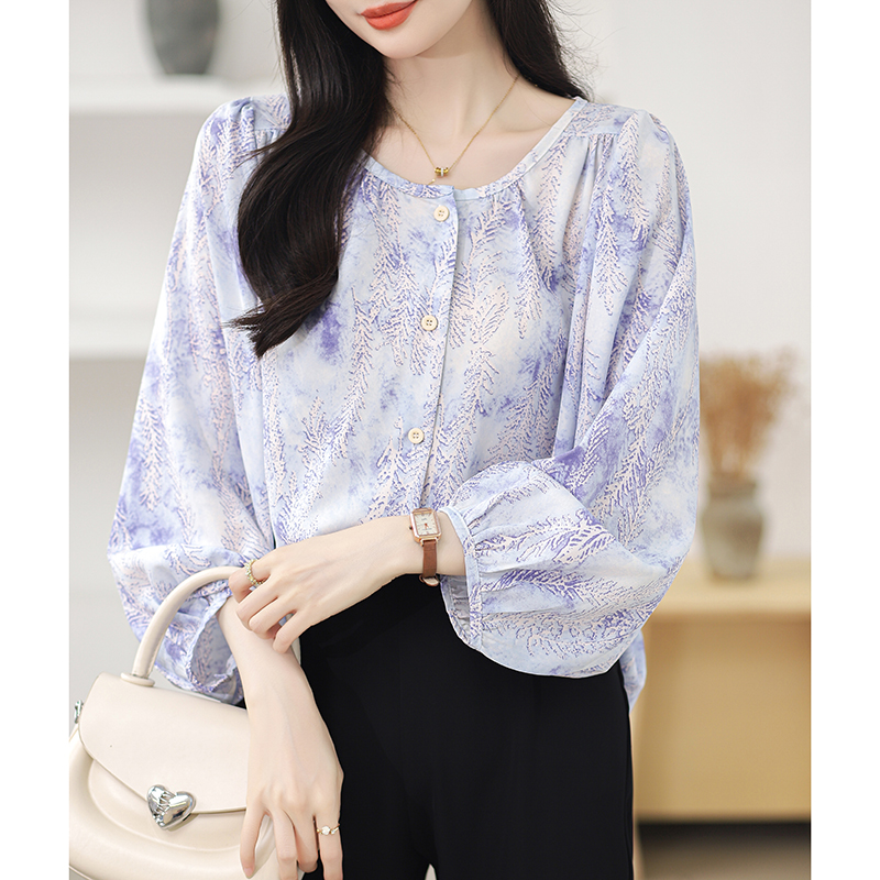 All-match Cover belly shirt long sleeve tops for women