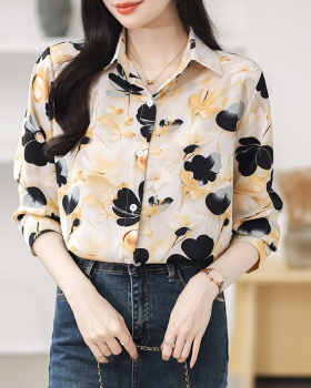 Spring show young tops printing loose shirt for women