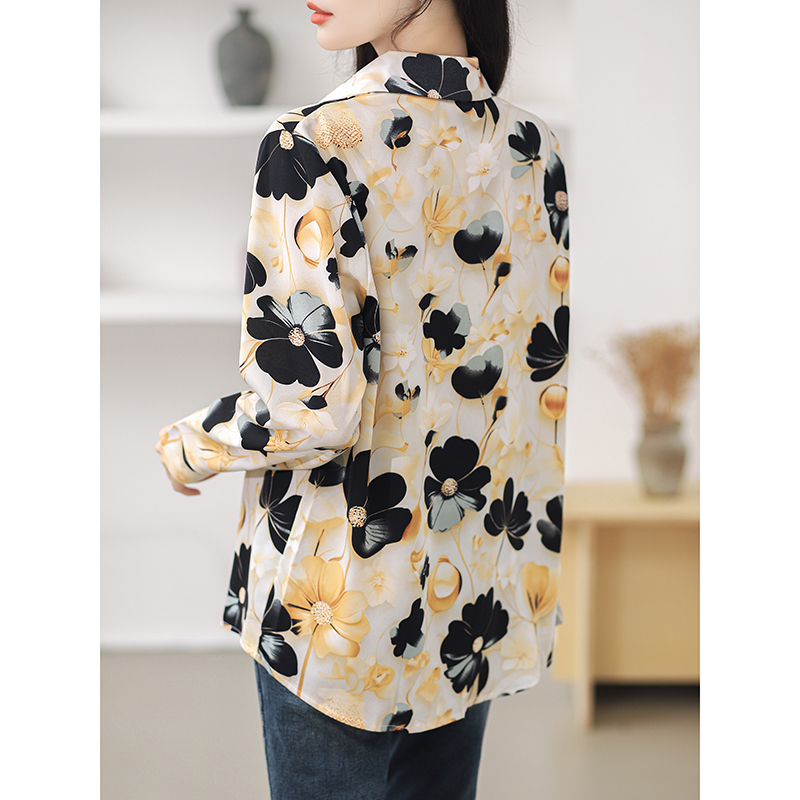 Spring show young tops printing loose shirt for women