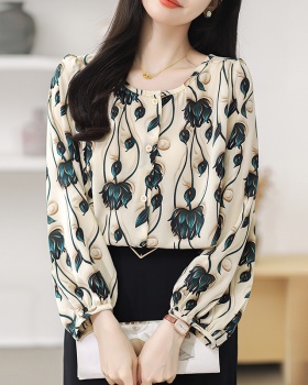 Spring all-match printing shirt for women