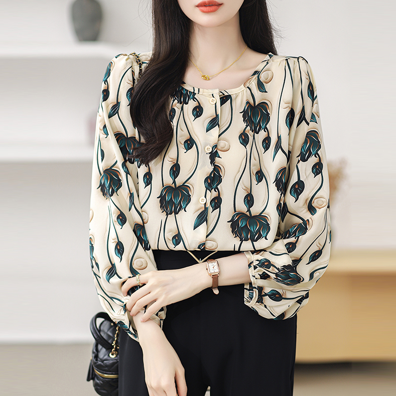 Spring all-match printing shirt for women