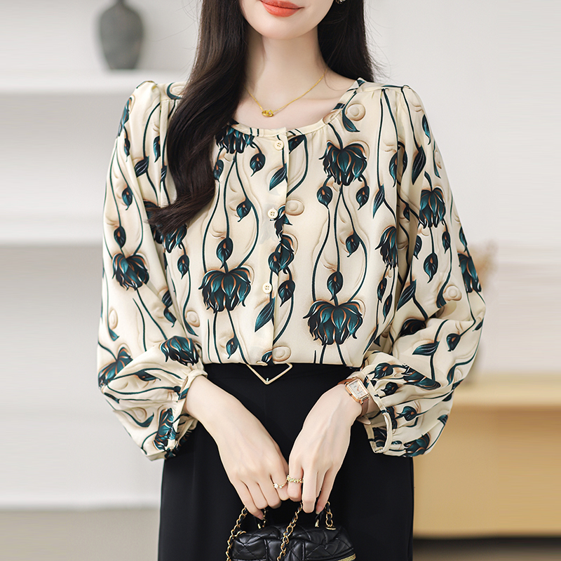 Spring all-match printing shirt for women