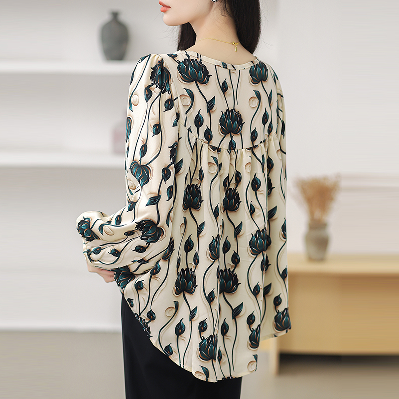 Spring all-match printing shirt for women