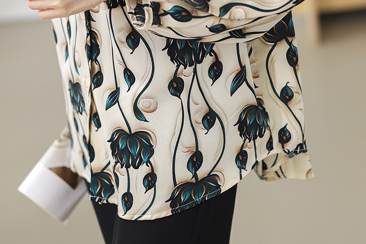 Spring all-match printing shirt for women