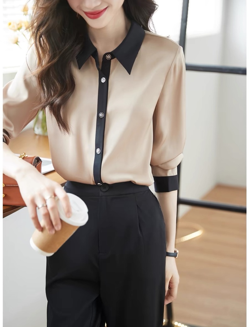 Niche mixed colors profession shirt for women