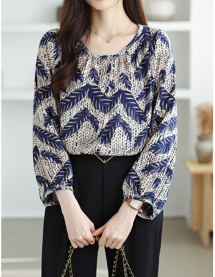 Round neck bottoming shirt large yard shirt for women