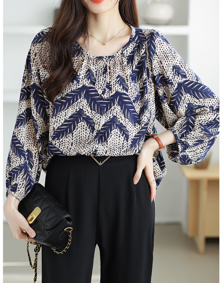 Round neck bottoming shirt large yard shirt for women