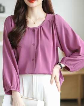 Fashion temperament chiffon large yard small shirt