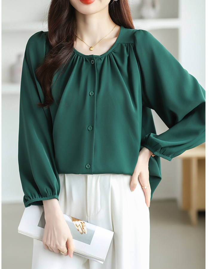 Fashion temperament chiffon large yard small shirt