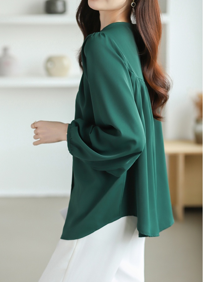 Fashion temperament chiffon large yard small shirt