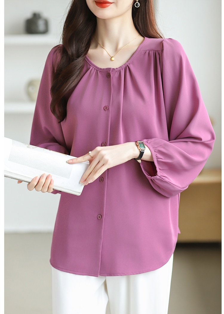 Fashion temperament chiffon large yard small shirt