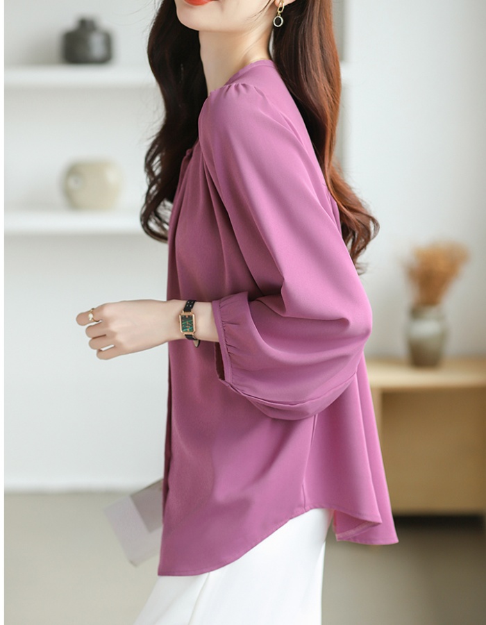 Fashion temperament chiffon large yard small shirt