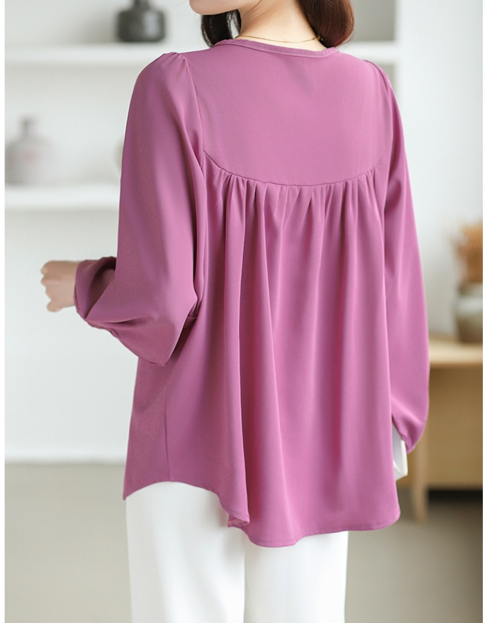 Fashion temperament chiffon large yard small shirt