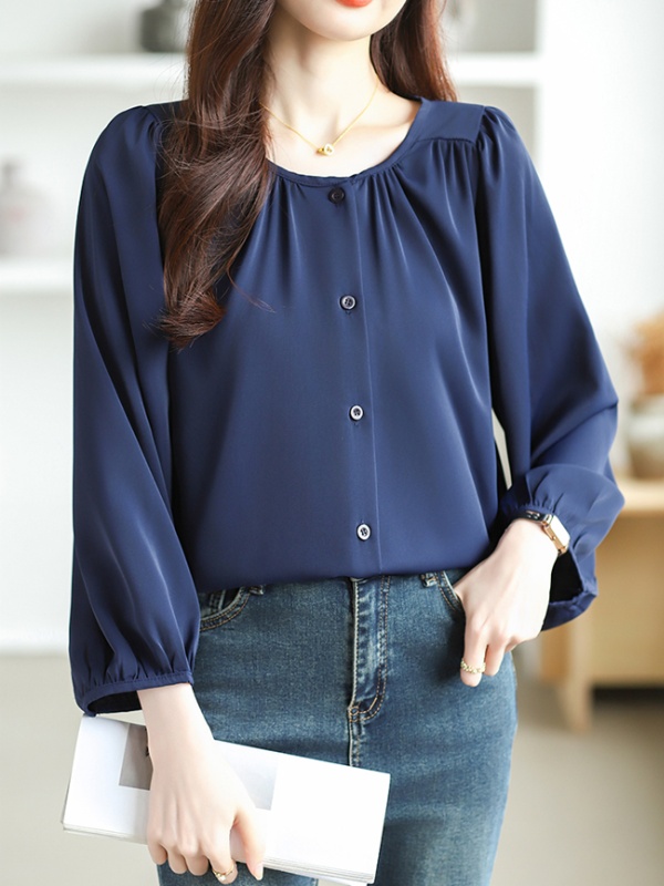 Fashion temperament chiffon large yard small shirt