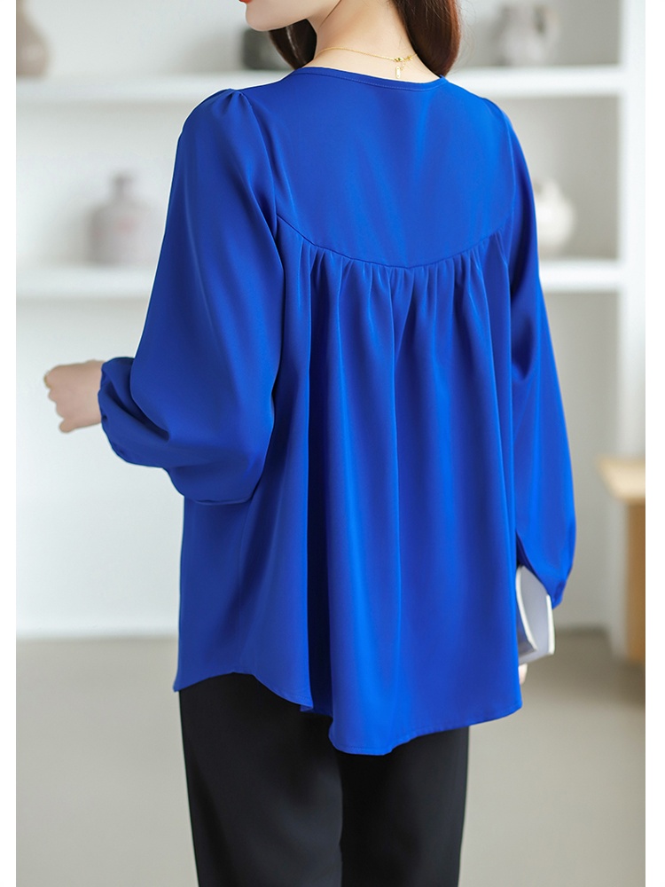 Fashion temperament chiffon large yard small shirt