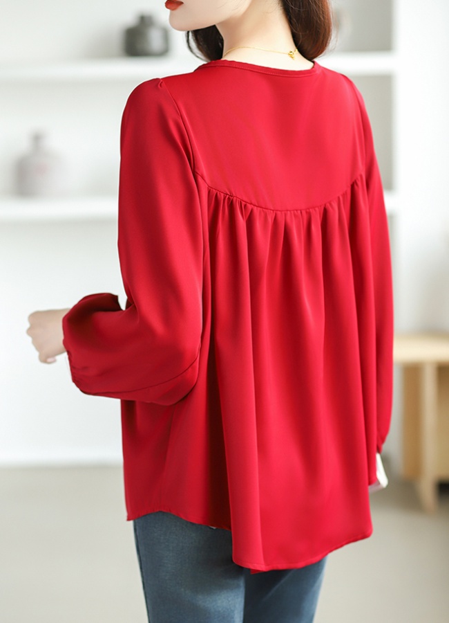 Fashion temperament chiffon large yard small shirt