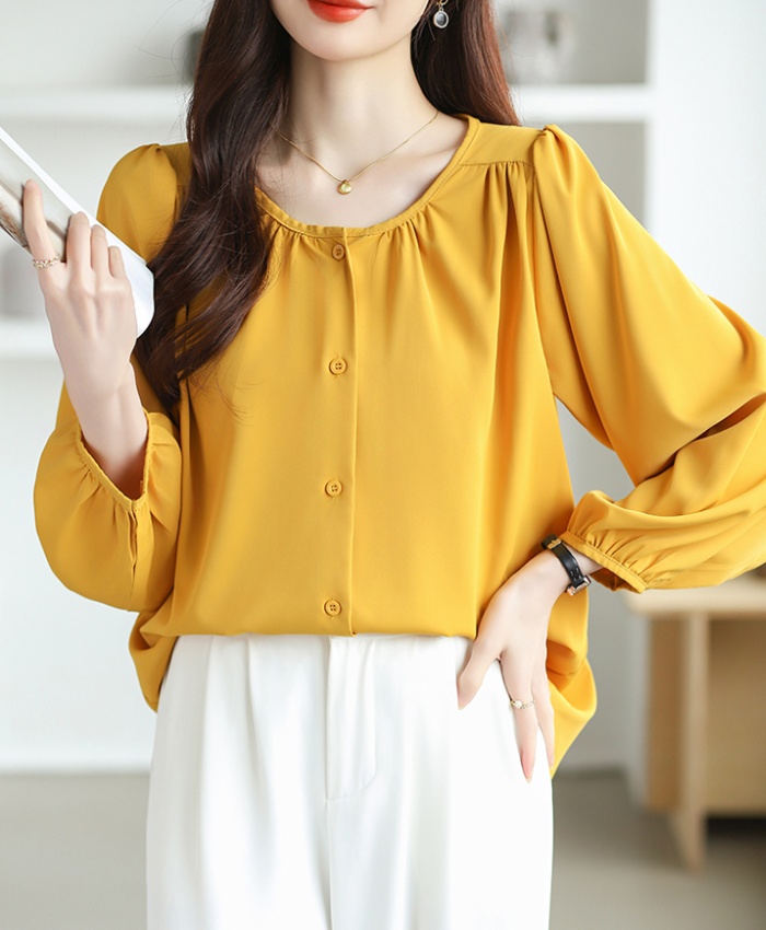 Fashion temperament chiffon large yard small shirt