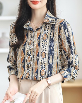 Retro long sleeve spring and summer shirt for women