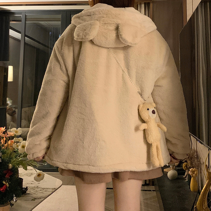 Winter thermal cotton coat Korean style coat for women