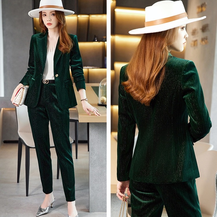 Spring and autumn coat business suit 2pcs set for women