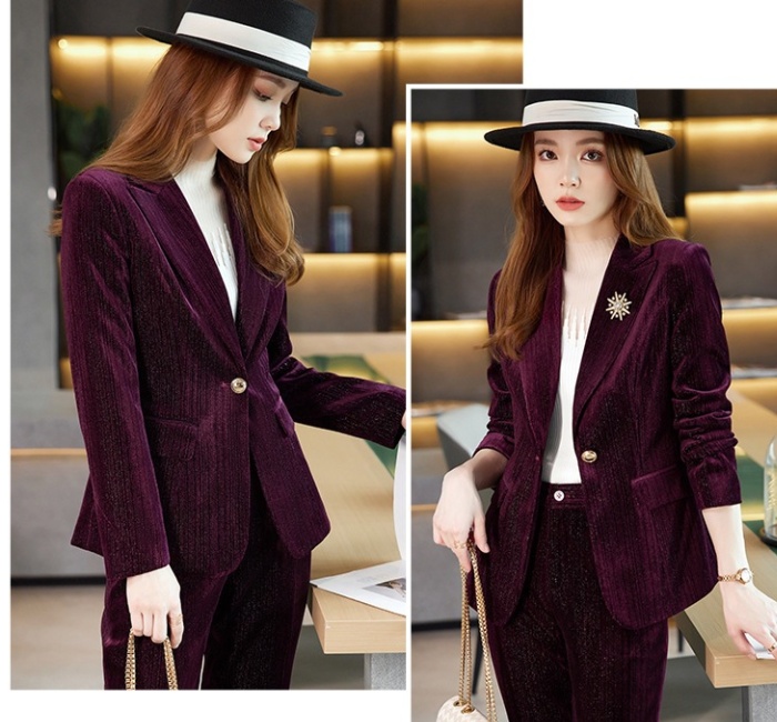 Spring and autumn coat business suit 2pcs set for women