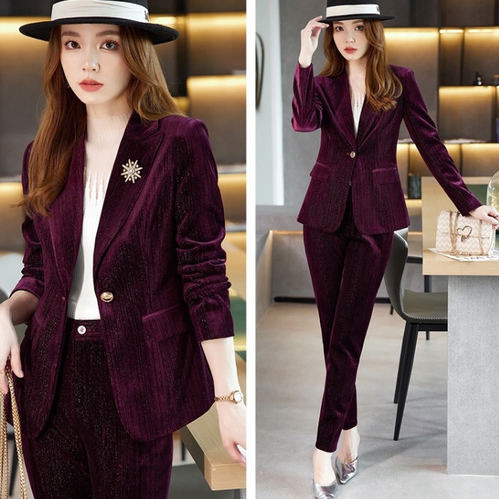 Spring and autumn coat business suit 2pcs set for women