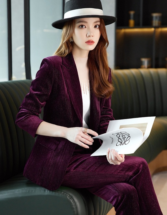 Spring and autumn coat business suit 2pcs set for women