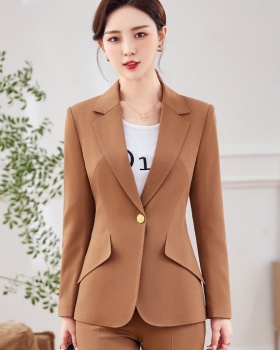 Khaki spring fashion business suit a set for women