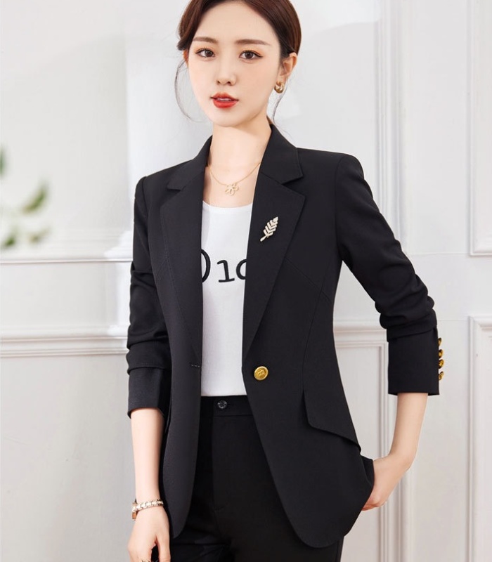 Khaki spring fashion business suit a set for women