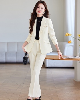 Spring and autumn suit pants winter coat a set for women