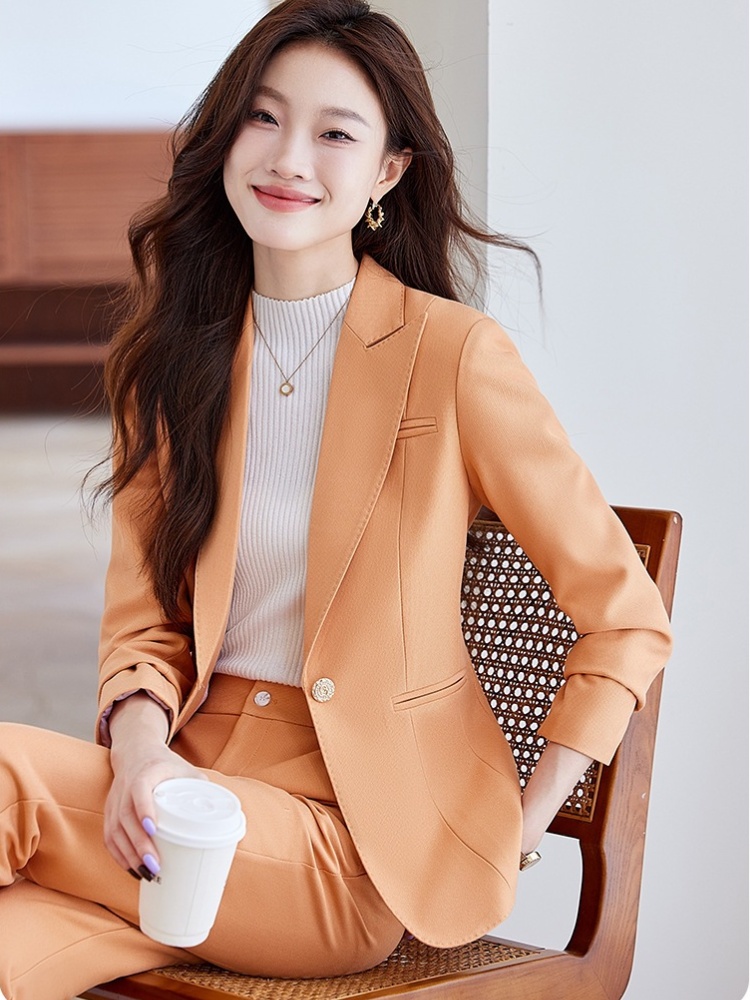 Slim temperament coat host business suit a set