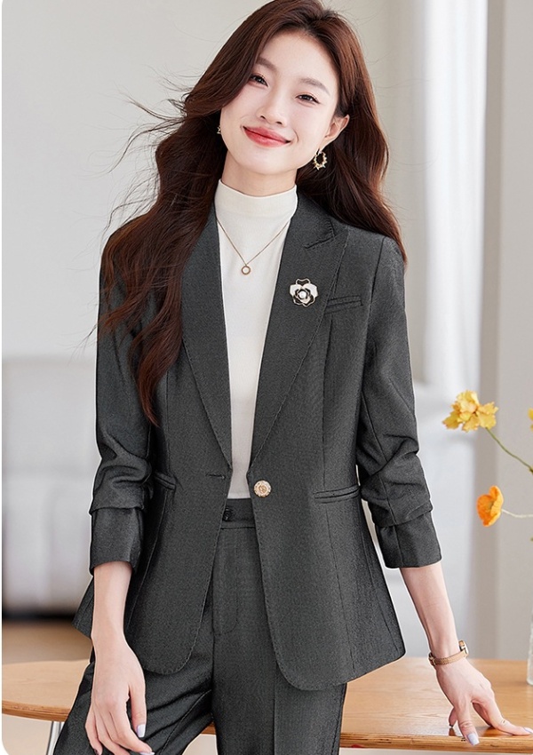 Slim temperament coat host business suit a set