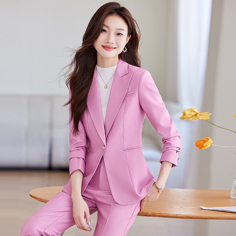 Slim temperament coat host business suit a set