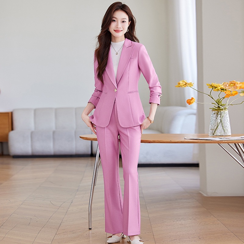 Slim temperament coat host business suit a set