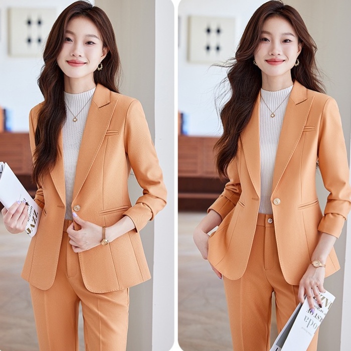 Slim temperament coat host business suit a set