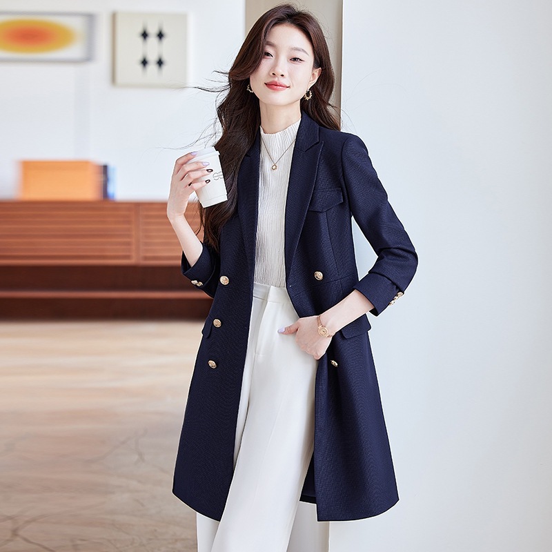 Profession long business suit overalls coat for women