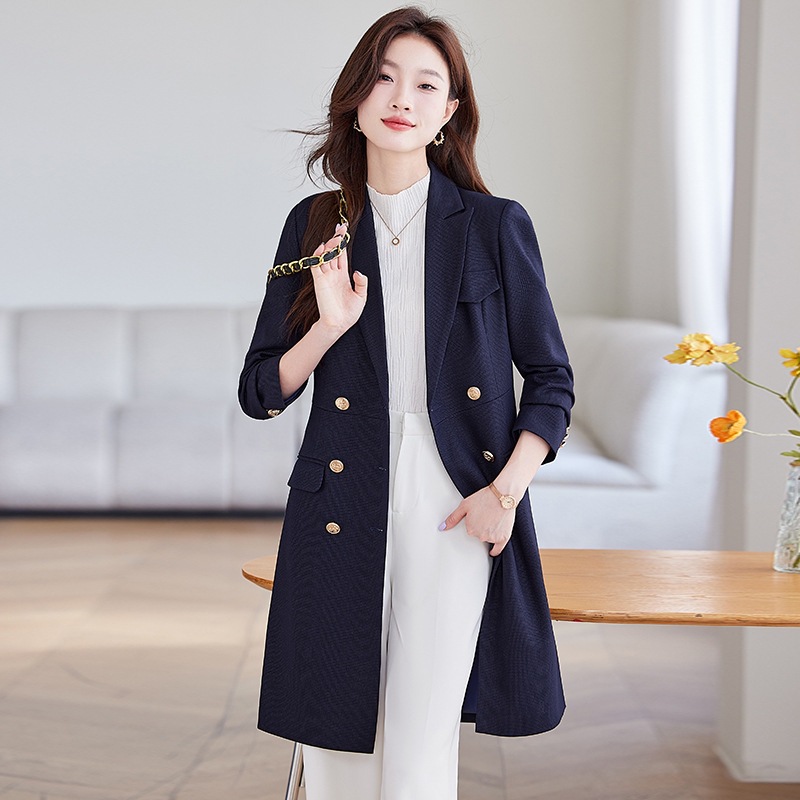 Profession long business suit overalls coat for women